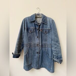 Levi’s Long Patches Denim Jacket Blue Jean Jacket